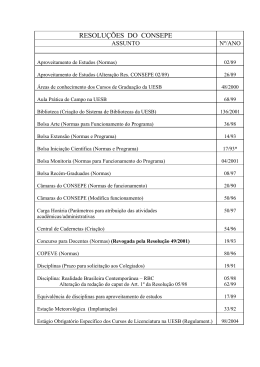 RESOLU&Ccedil;&Otilde;ES DO CONSEPE