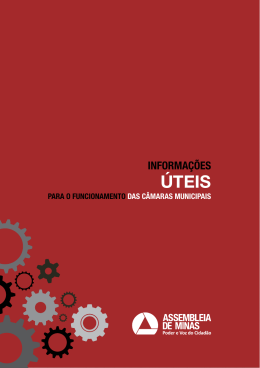 INFORMA&Ccedil;&Otilde;ES &Uacute;TEIS PARA FUNCIONAMENTO DAS C&Acirc;MARAS
