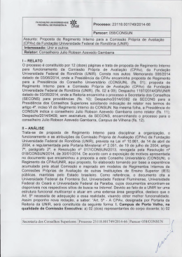Regimento Interno para Comissão Própria de - secons