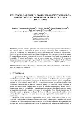 utilização da dinâmica dos fluidos computacional na