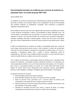 Recomenda&ccedil;&otilde;es baseadas em evid&ecirc;ncias para consumo de