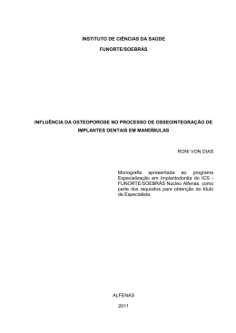 influ&ecirc;ncia da osteoporose no processo de osseointegra&ccedil;&atilde;o