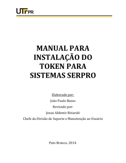 manual para instalação do token para sistemas serpro
