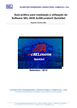 Guia para Instalação e Utilização do Software SEL-5030