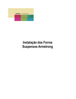 Instala&ccedil;&atilde;o dos Forros Suspensos Armstrong