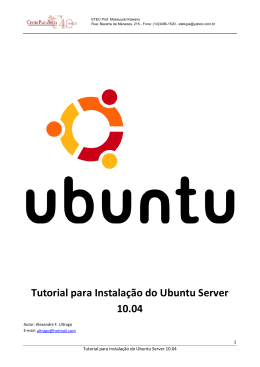 Tutorial para Instalação do Ubuntu Server 10.04
