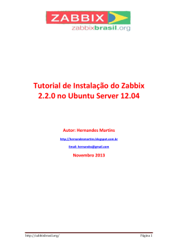 Tutorial de instalação do Zabbix Server 2.2 via