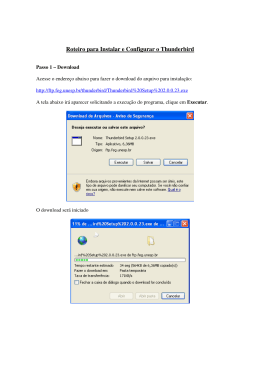 Roteiro para Instalar e Configurar o Thunderbird