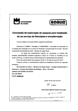 Concessão da exploração de espaços para instalação de um