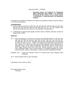 Resolução 040/93 - CONSUNI - Homologa Termos de