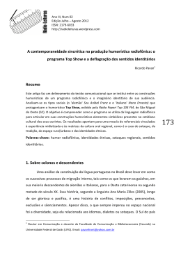 A contemporaneidade sincrética na produção - Rádio