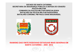 SC Rodovias segm criticos 2012