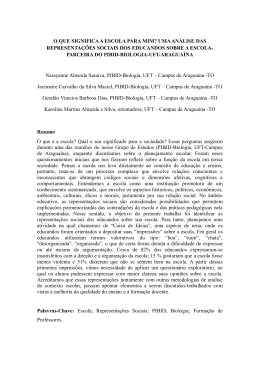 O QUE SIGNIFICA A ESCOLA PARA MIM? UMA AN&Aacute;LISE