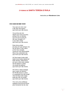 2 POEMAS DE SANTA TERESA D`&Aacute;VILA