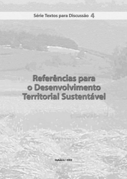 Refer&ecirc;ncias para o desenvolvimento territorial sustent&aacute;vel