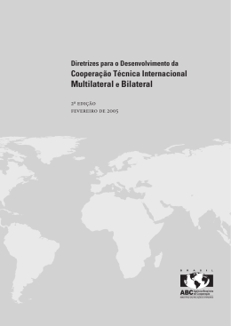 Diretrizes para o Desenvolvimento da Coopera&ccedil;&atilde;o T&eacute;cnica