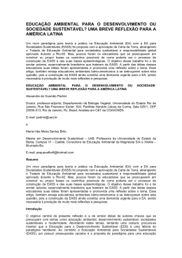 educação ambiental para o desenvolvimento ou sociedade