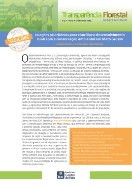 10 a&ccedil;&otilde;es priorit&aacute;rias para conciliar o desenvolvimento rural com a