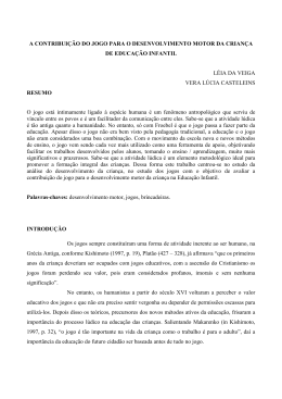 a contribui&ccedil;&atilde;o do jogo para o desenvolvimento motor da