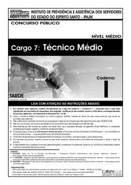 Prova - CESPE / UnB - Universidade de Bras&iacute;lia