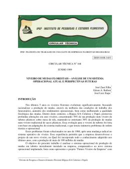 VIVEIRO DE MUDAS FLORESTAIS&ndash;AN&Aacute;LISE DE UM SISTEMA