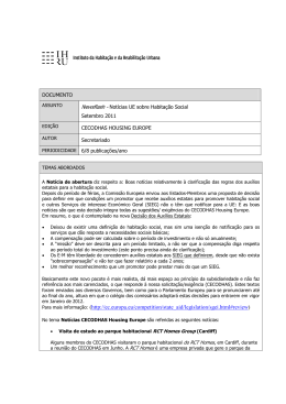 Para mais informação: (http://ec.europa.eu/competition/state_aid
