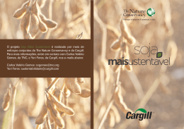Folder de apresentação do Soja Mais Sustentável