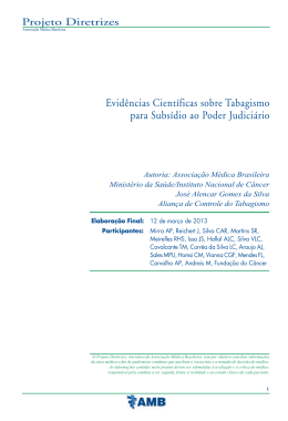 Evid&ecirc;ncias Cient&iacute;ficas sobre Tabagismo para
