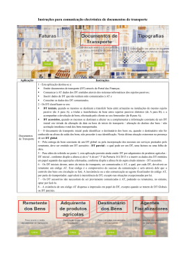 Instru&ccedil;&otilde;es para comunica&ccedil;&atilde;o electr&oacute;nica de documentos de