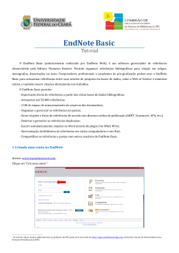 Utilizando o Endnote Web