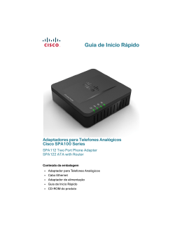 Cisco SPA100 Series Phone Adapters Quick Start Guide