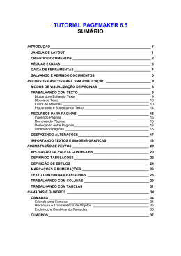 TUTORIAL PAGEMAKER 6.5 SUMÁRIO