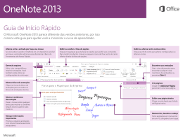 Guia de In&iacute;cio R&aacute;pido Microsoft OneNote 2013