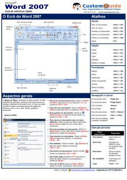 MS Word 2007 - Escola EB 2/3 D. António Ferreira Gomes