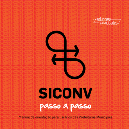 Manual &ndash; Siconv Passo a Passo
