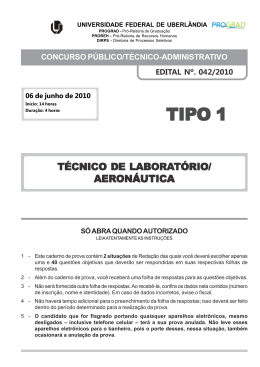 Prova - Diretoria de Processos Seletivos