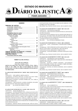di&aacute;rio da justi&ccedil;a - Portal do Poder Judici&aacute;rio do Estado do Maranh&atilde;o