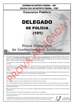 Prova Discursiva de Conhecimentos Jur&iacute;dicos