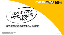 O MUNDO EM PRIMEIRA MÃO - TVI-MCD Comercial
