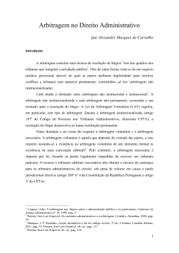 Arbitragem no Direito Administrativo