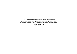 Manuais adoptados no Agrupamento Vertical de Almancil