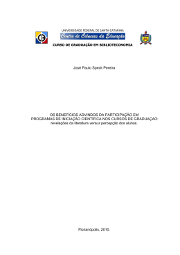 Jos&eacute; Paulo Speck Pereira OS BENEF&Iacute;CIOS ADVINDOS DA