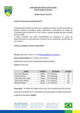 Boletim técnico 18_2014 - Confederação Brasileira de Remo