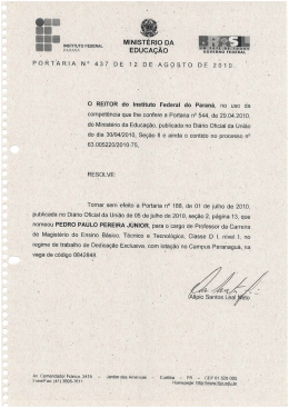 instituto FEDERAL `MINISTÉRIQ DA