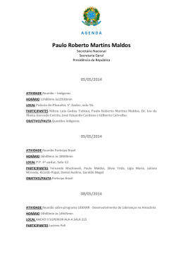 Paulo Roberto Martins Maldos - Secretaria