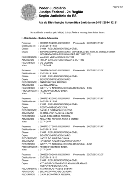 Justi&ccedil;a Federal - 2a Regi&atilde;o Poder Judici&aacute;rio Se&ccedil;&atilde;o Judici&aacute;ria do ES