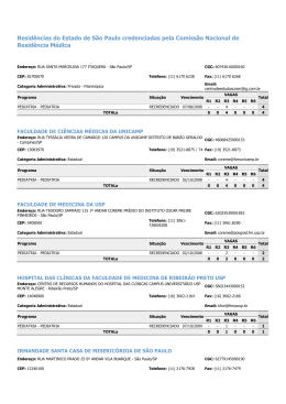 Resid&ecirc;ncias do Estado de S&atilde;o Paulo credenciadas pela Comiss&atilde;o