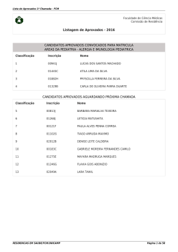 resultado final - Faculdade de Ci&ecirc;ncias M&eacute;dicas