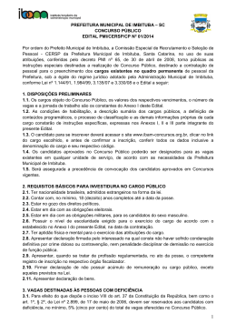 Documenta&ccedil;&atilde;o do Concurso