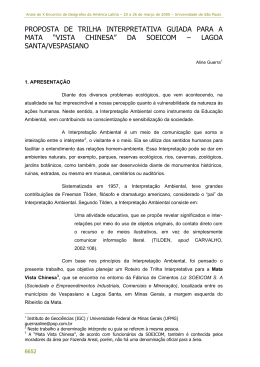 proposta de trilha interpretativa guiada para a mata &ldquo;vista chinesa&rdquo;